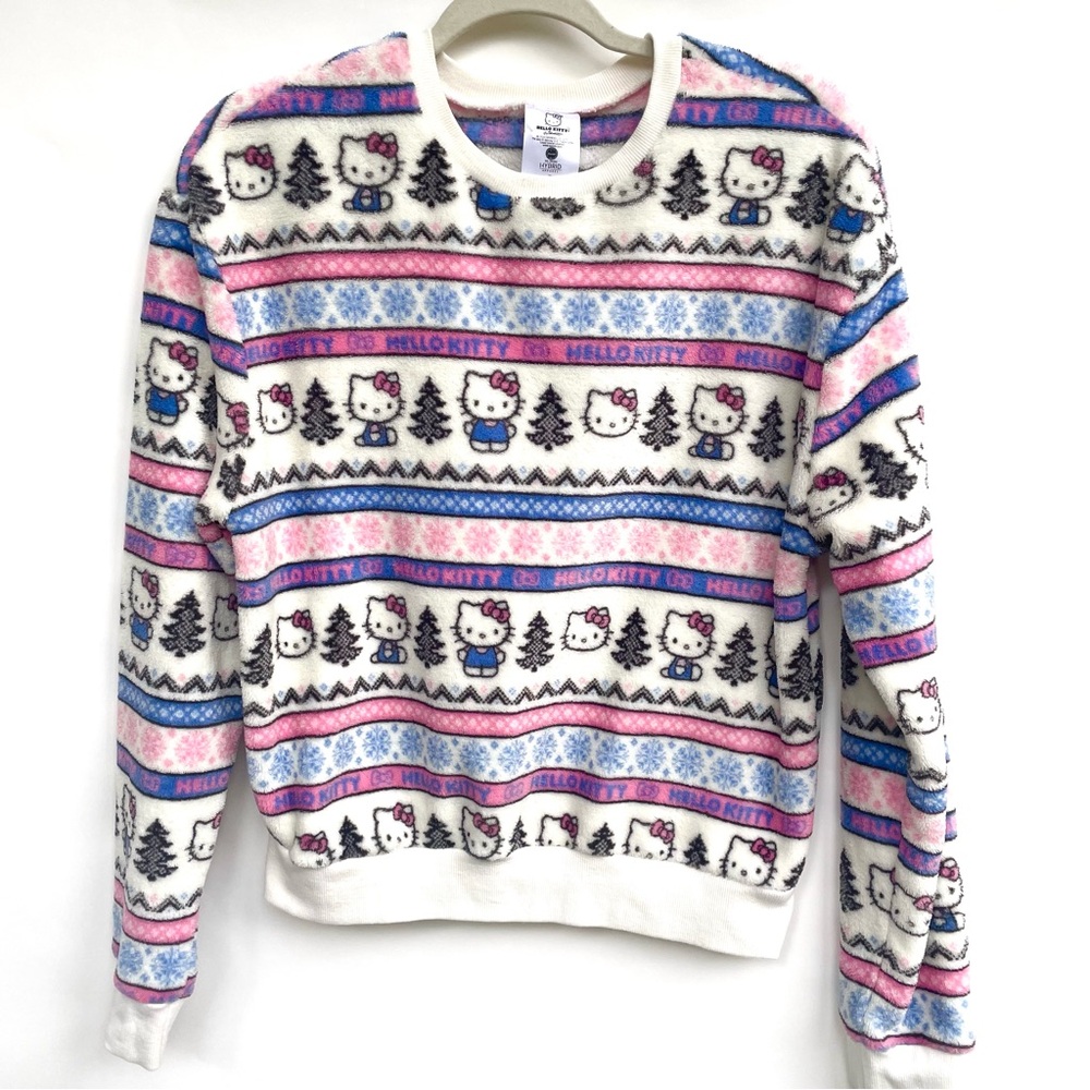 Hello Kitty Fleece Pullover Sweater Size S